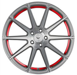PROJECT 2.0 silver brushed/ undercut Color Trim rot 8.5x19