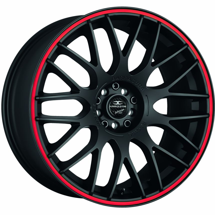 KARIZZMA Mattblack Puresports / Color Trim rot 9.5x19