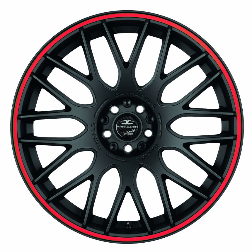 KARIZZMA Mattblack Puresports / Color Trim rot 9.5x19