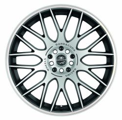 KARIZZMA Mattblack-polished / Color Trim weiss 8x18