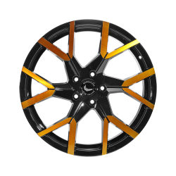 TZUNAMEE EVO Black gloss Flashgold 8x18