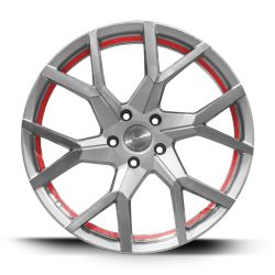 TZUNAMEE EVO Silver brushed undercut Trimline red 8.5x19