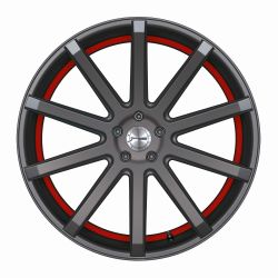 DEVILLE Gunmetal/ undercut Color Trim rot 10.5x22