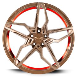KHARMA Higloss-Bronze brushed Surface undercut Trimline red 8.5x19