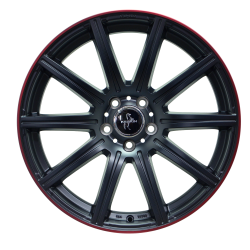KT16 Matt Black Lip Red 9.5x19