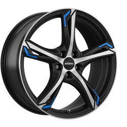 R62 Blue JET BLACK-MATT-FRONT CUT 8.5x20