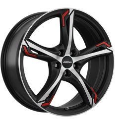 R62 Red JET BLACK-MATT-FRONT CUT 8.5x20