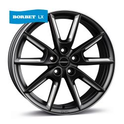 LX19 black matt silver spoke rim 8.0x19