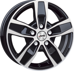 QUANTRO Gloss Black / Polished 6.0x15